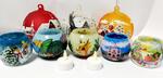 Glass Ornaments,Hand inside painted Glass Tea light Holders