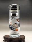 Home Decro,Hand Painted Double Wall Glass Cup Bottles