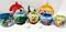 Glass Ornaments,Hand inside painted Glass Tea light Holders