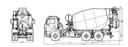 Автобетоносмеситель КАМАЗ-581495