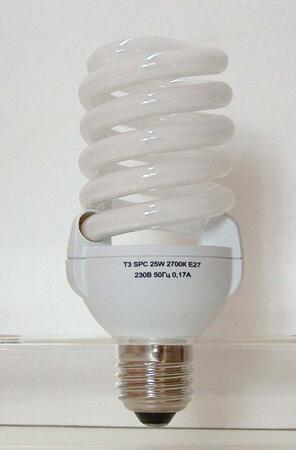 Компактная люминесцентная лампа МАСТЕР СВЕТА T3 SPC 25W E27 2700К/4200К