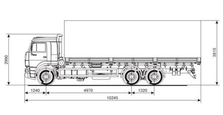 Бортовой автомобиль КАМАЗ-65117 с двигателем Cummins L360