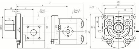 Насос GP 25N-10N-L2.5 (НШ 25-10)