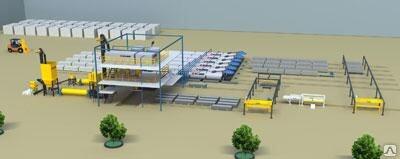 Линия оборудования для производства газобетонных блоков
