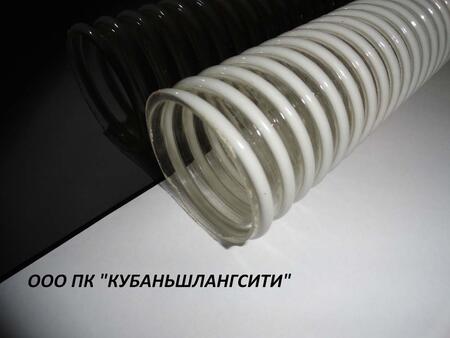 Шланг спиральный с армирующей спиралью белого цвета