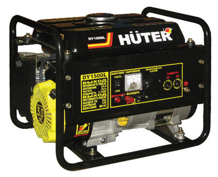 Генераторы бензиновые открытые на раме Huter DY1500L