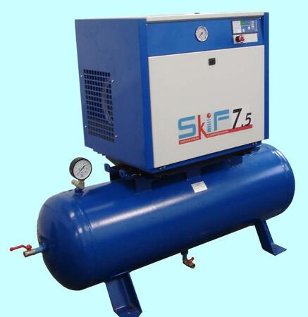 Винтовой компрессор SKiF 7.5-250 на ресивере (V=1050л/мин; Р=13bar; N=7.5kW; Рес=250л.) Всегда в наличии.