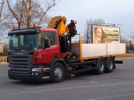 Тяжелое шасси с манипулятором Scania P340LB6X2HLB