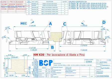Кoмплект фрез для еврoвагонки радиуcной R=5 c напайками HM 180*12/36*50 Z=6 (BSP)