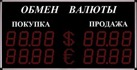 Электронное табло курсов обмена валют