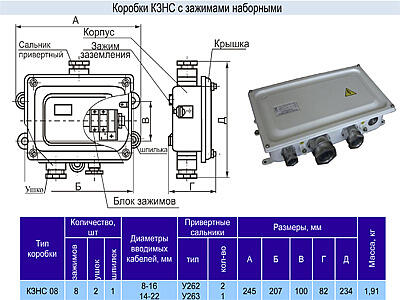 Коробка КЗНС-08 у2