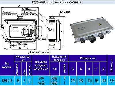 Коробка КЗНС-16 у2