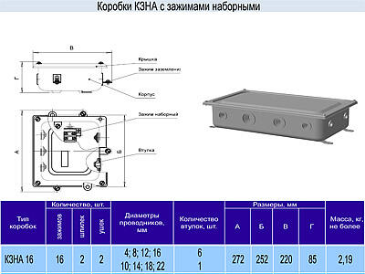 Коробка КЗНА-16 у3