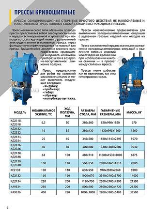 Кривошипные пресса