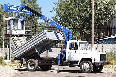 Самосвал c трехсторонней разгрузкой ГАЗ-3309 с Tadano