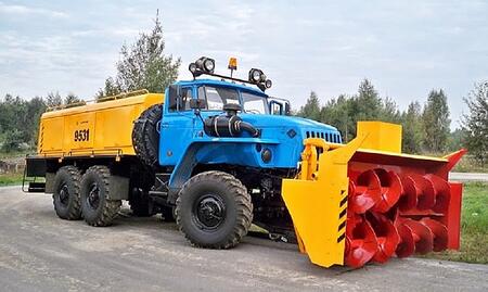 Снегоочиститель шнекороторный АМКОДОР 9531-03 на автошасси Урал-4320