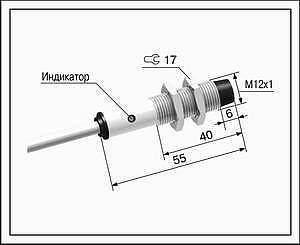 Датчик положения индуктивный ВБ2.12М.55.4.X.X.К