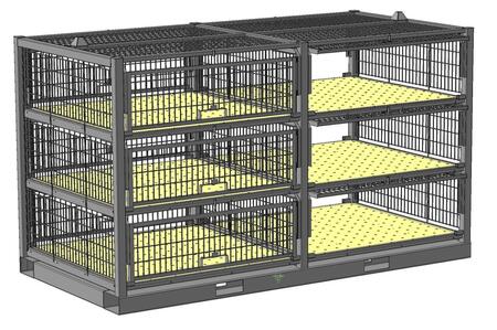КОНТЕЙНЕР ДЛЯ ПЕРЕВОЗКИ ИНДЕЙКИ ТИП КТ-7 (6-ти ярусный)