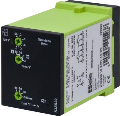 Таймер Звезда-треугольник TELE K3ZS20 12-240V AC/DC