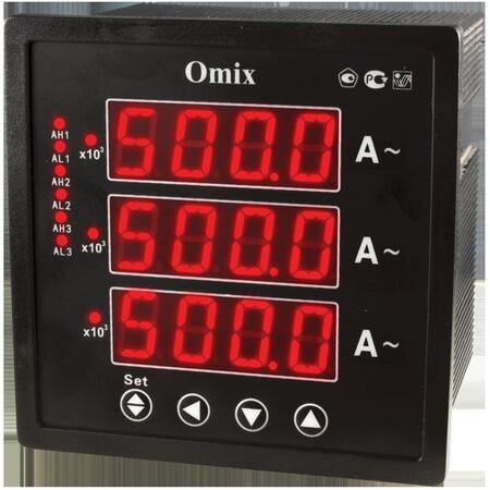 Амперметр трехфазный щитовой с релейным выходом Omix P99-AX-3-0.5-K