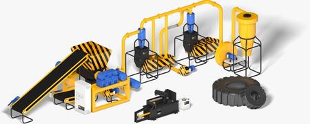 Оборудование для переработки шин AUTO TIRE RECYCLING 300
