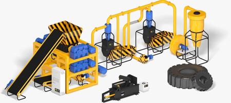 Оборудование для переработки шин AUTO TIRE RECYCLING 500