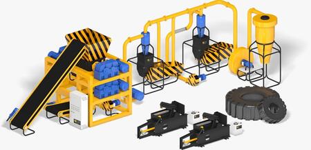 Оборудование для переработки шин AUTO TIRE RECYCLING 1000