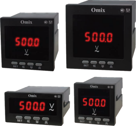 Вольтметр однофазный щитовой с 0(4)...20 мА и RS-485 Omix V1-1-I420-RS485-N2
