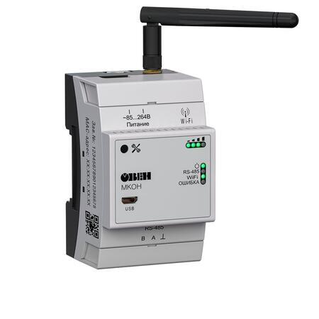 В продаже новые исполнения преобразователя протокола Modbus ОВЕН МКОН-24.WIFI и ОВЕН МКОН-230.WIFI