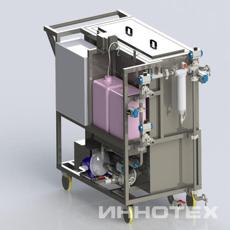 Мобильная станция промывки оборудования (CIP-станция) 