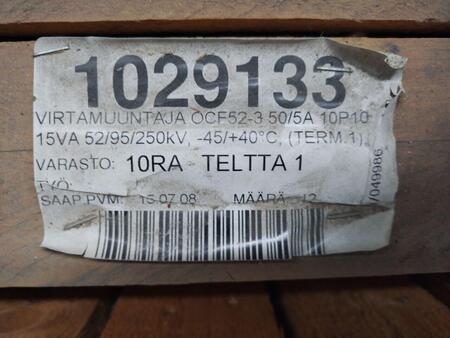 Трансформатор тока OCF 52-3 50/5А 10Р 10 15VA 52/95/250 kV -45/+40