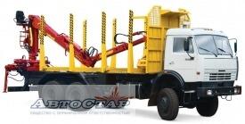 КМУ кран манипулятор ОМТЛ 70-02 на лесовоз КамАЗ 43118