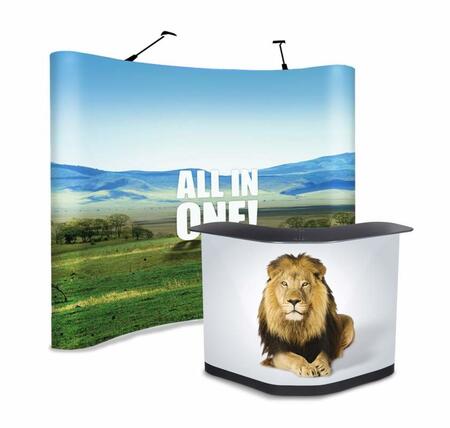 Мобильный стенд и стол ресепшен Pop-up Case&Counter