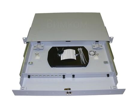 Кросс стоечный СКРУ-М19-1U-C8|16-FC|ST с выдвижным столом