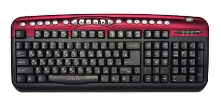 КЛАВИАТУРА Oklick 300M (PS/2) + USB порт red