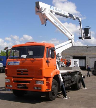 Рычажно-телескопический автогидроподъемник АГП 29РТ на шасси КАМАЗ 43253