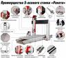 Фрезерный ЧПУ 3D обрабатывающий центр Ракета-1 (2500х1250х500x 360°)