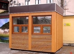 Торговый киоск с использованием натуральной листвинницы тип к-19