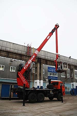 Очередной автогидроподъёмник Socage TJ35 на базе КАМАЗ-43118