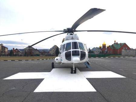 В Белгородскую область поступил вертолет санавиации Ми-8 АМТ