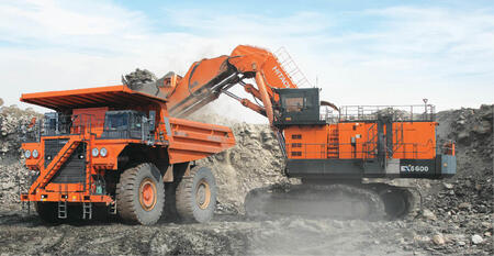 KAZ Minerals пополнила парк техники новым экскаватором Hitachi EX5600-6