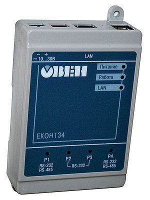 Компания ОВЕН начинает продажи преобразователя интерфейса Ethernet – RS-232/RS-485 ЕКОН134-24.4.2.