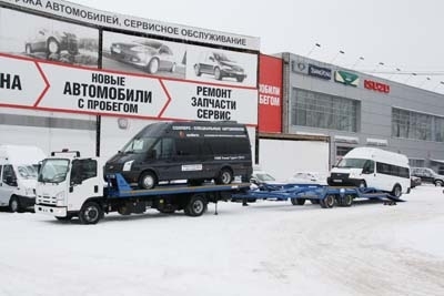 Изготовлен автовоз на базе ISUZU NQR90LM c прицепом