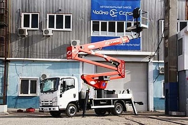 Автогидроподъёмник высотой 24 метра впервые на ISUZU ELF 3.5 (NMR85H)