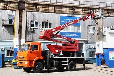 Комбинированный автогидроподъёмник с гуськом Socage DAJ332 на базе КАМАЗ-43253