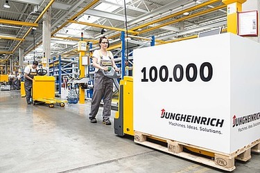 Стотысячная машина произведена на заводе Jungheinrich в Ландсберге Стотысячная машина произведена на заводе Jungheinrich в Ландсберге