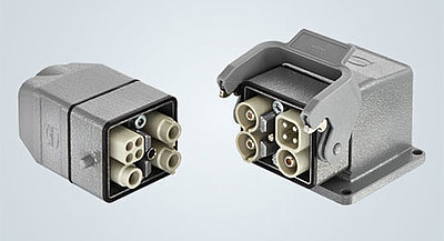 Han-Modular® Twin: угловой блочный кожух оптимален для подключения двигателя 