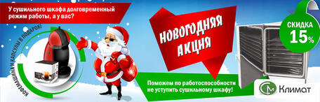 Новогодние скидки и подарки на сушильные шкафы