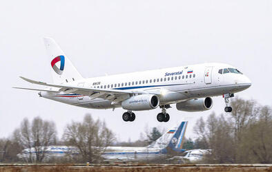 Авиакомпания «Северсталь» получила первый SSJ100 с законцовками крыла