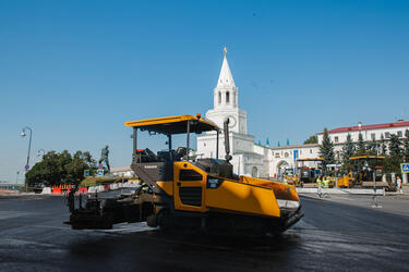 Техника Volvo CE помогает создавать в Казани дороги европейского уровня